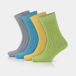 97% Cotton Crew Dress Socks For Men And Women - Colorful