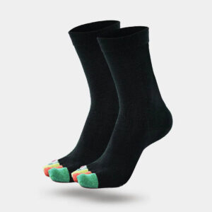 Women's Cotton Quarter Funny Black & Colored Toe Socks