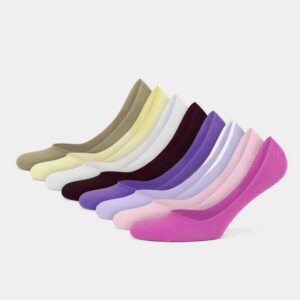 Women's Cotton No Show Non-Slip Colorful Socks